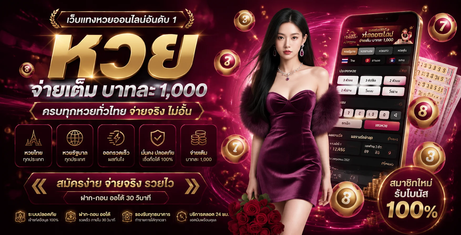 แทงหวยออนไลน์ทุกสำนัก จ่ายบาทละ 900 บน MIAMI678